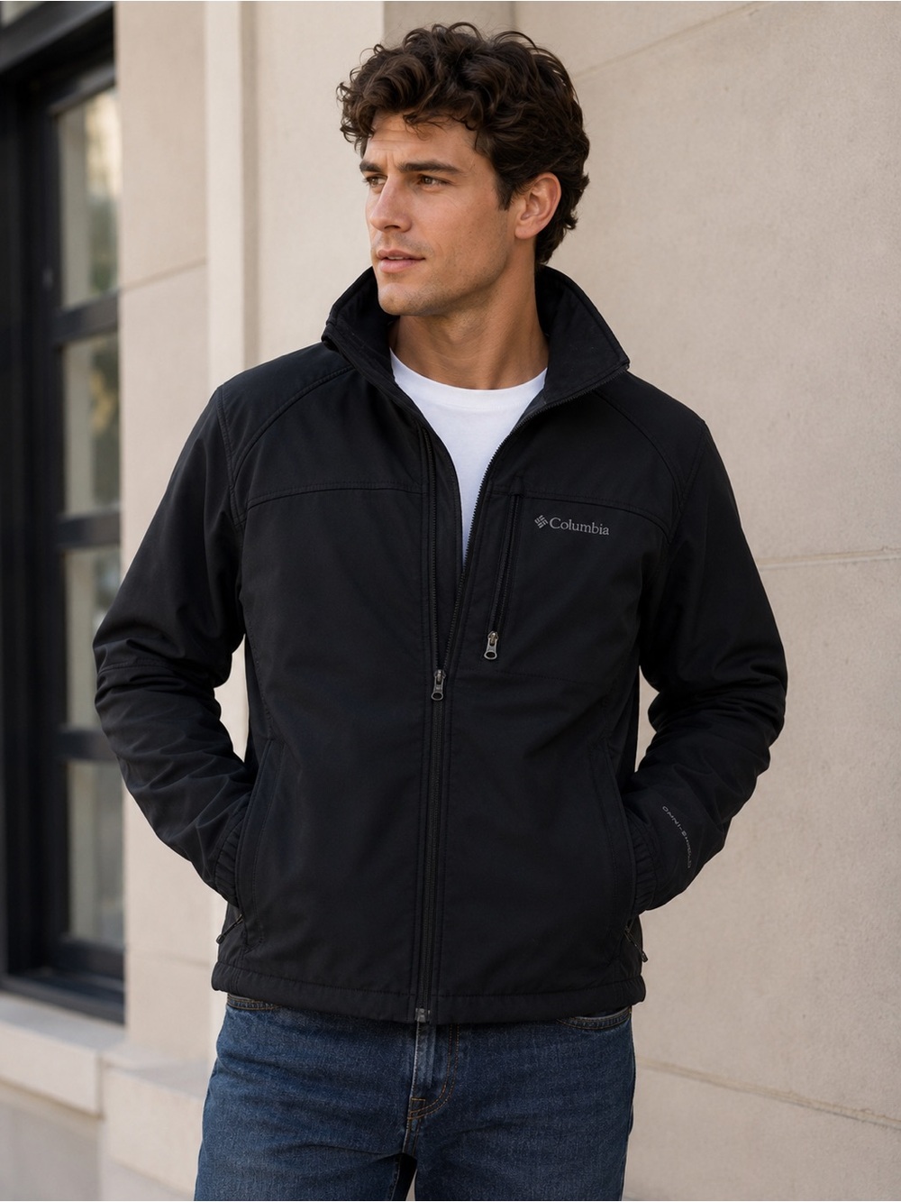 Columbia Men’s Softshell Jacket | Full Zip Lightweight Coat Size M
